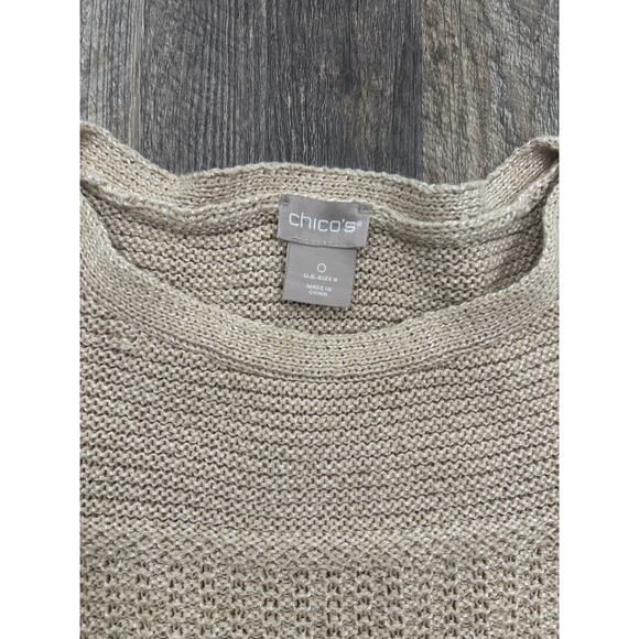 Chico's Women's Beige Knit Sweater Size 0 - Picture 5 of 7